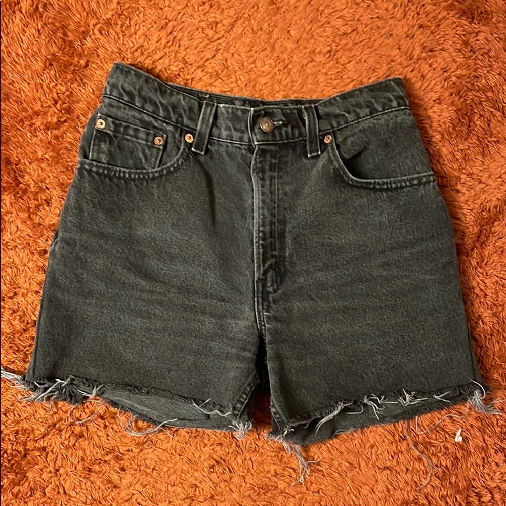 Black Denim Shorts